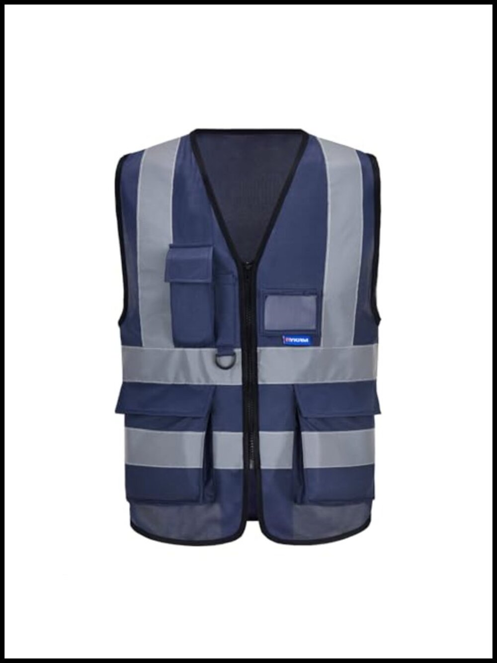 100% Polyester Safety Vest Zippered Reflective Workwear